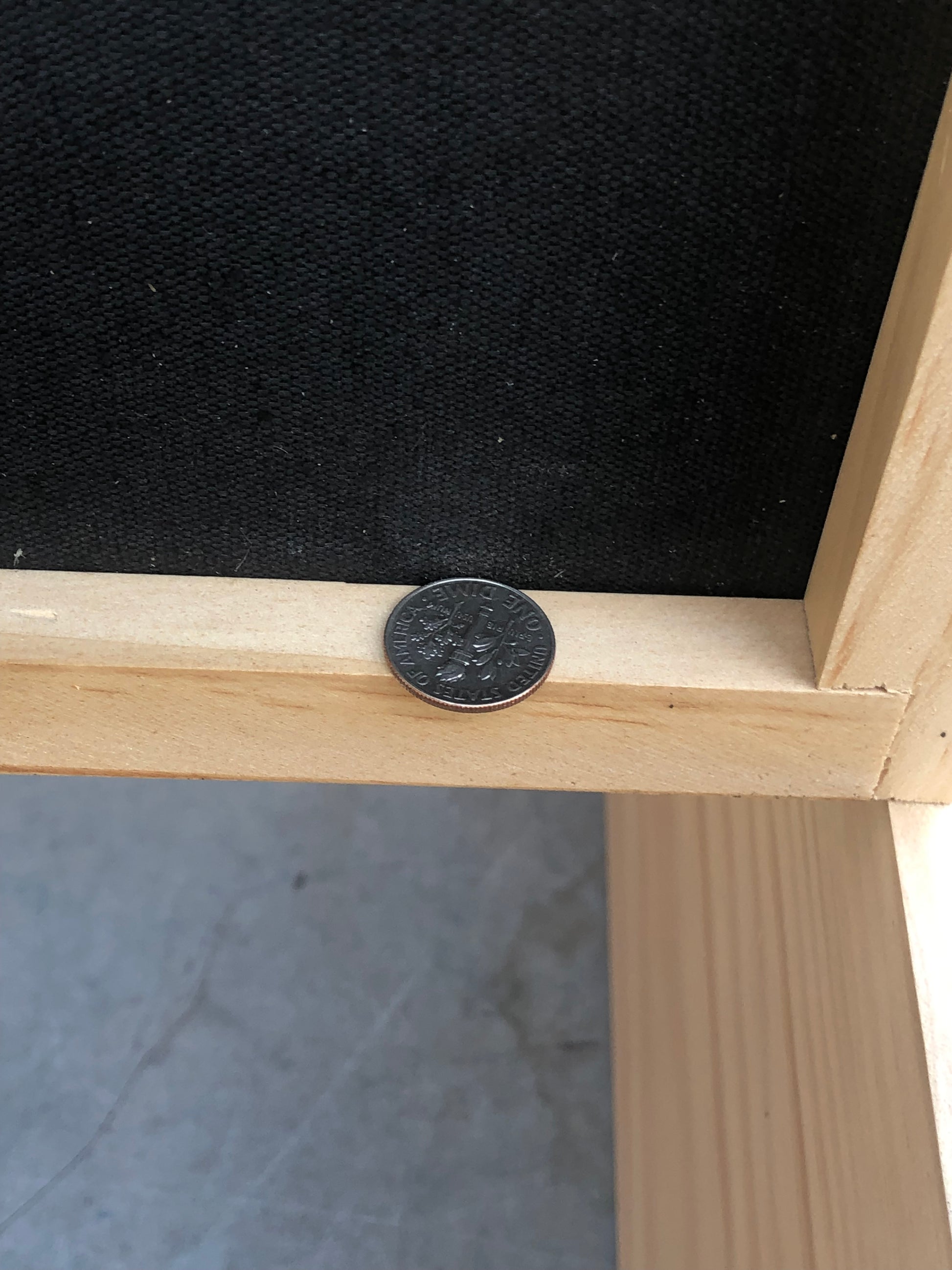 Low profile fume board showing depth