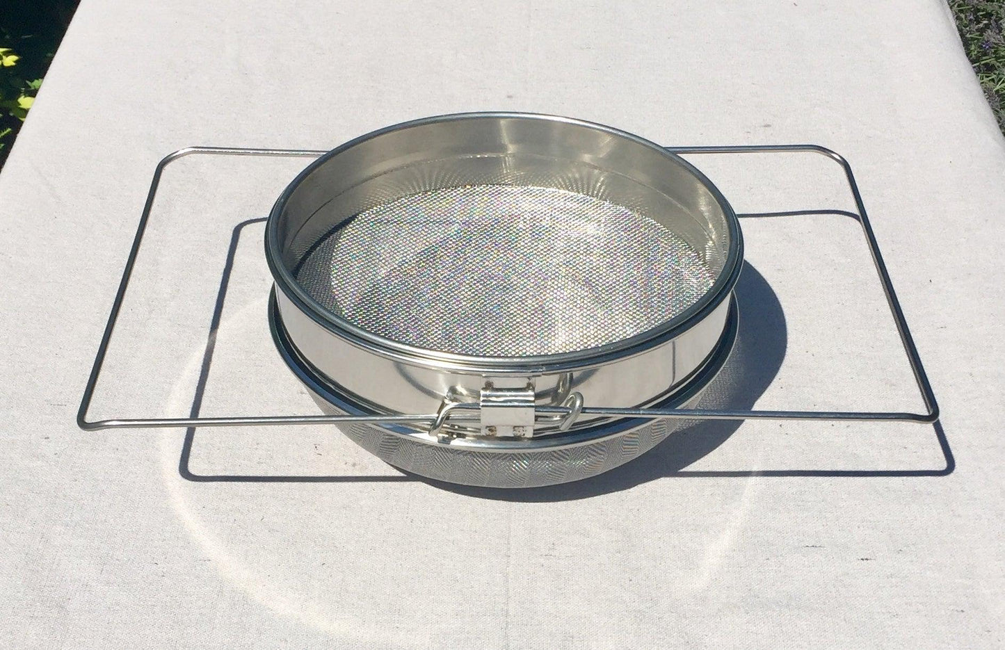 Metal Combination Honey Strainer